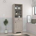 Depot E-Shop Norwalk Linen Single Door Cabinet, Light Gray DE-MLZ7125